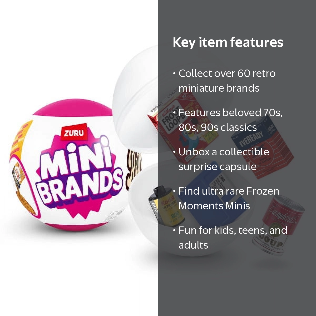 Mini Brands Retro Blindbox Capsule, Collectible Unbox Toy, 1 EA
