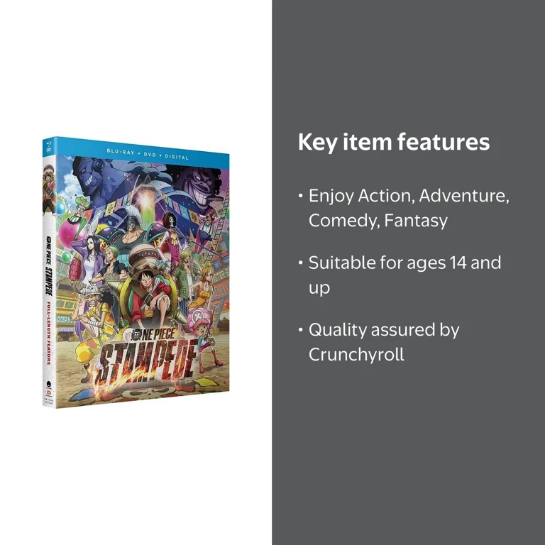 One Piece: Stampede (Blu-ray + DVD + Digital Copy) - Walmart.com