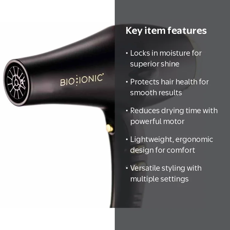 Bio Ionic, Hair Dryer, 24K Gold MX, Moisturizing Heat Tech