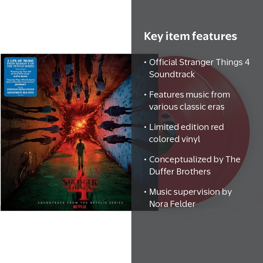Sony Import, Stranger Things Soundtrack, Limited Red Vinyl, Season