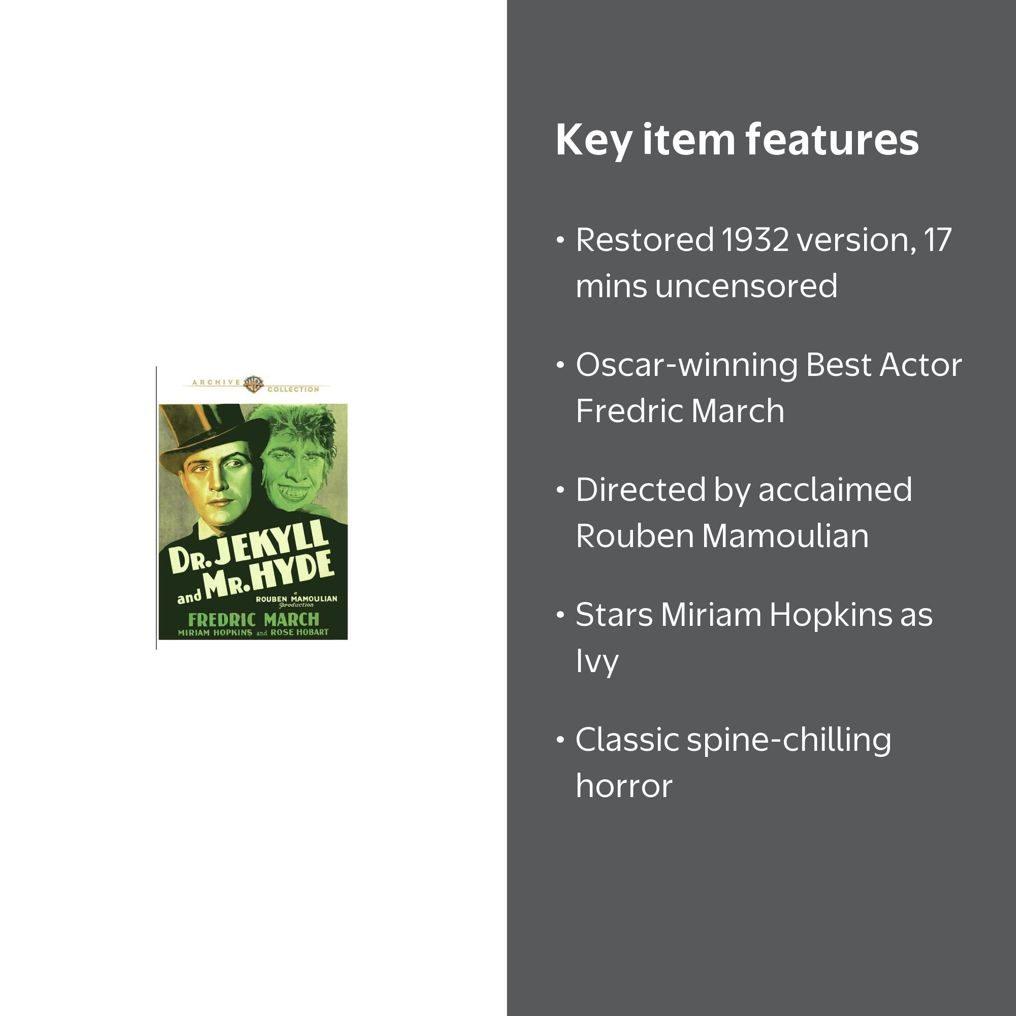 Dr. Jekyll and Mr. Hyde (DVD) - Walmart.com