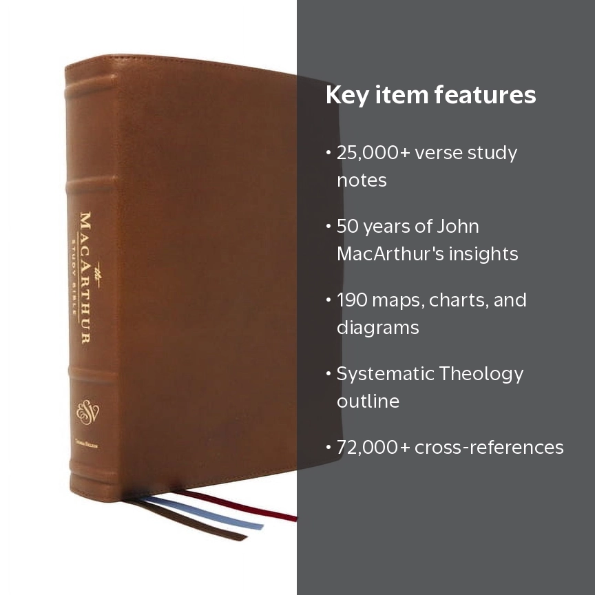 The ESV MacArthur Study Bible 2nd Ed, Goatskin Leather, Brown