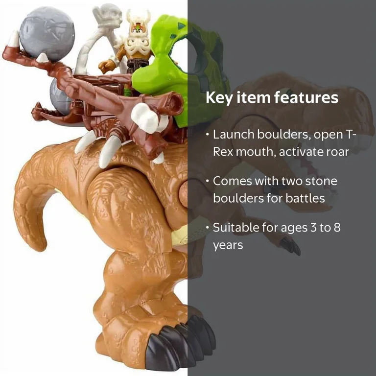 Imaginext T-Rex Dinosaur with Warrior and Accessories - Walmart.com
