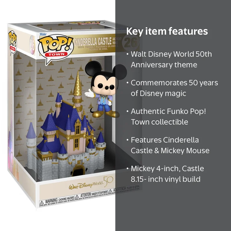 Funko Pop! Town: 50th Anniversary Walt Disney World - 4-inch