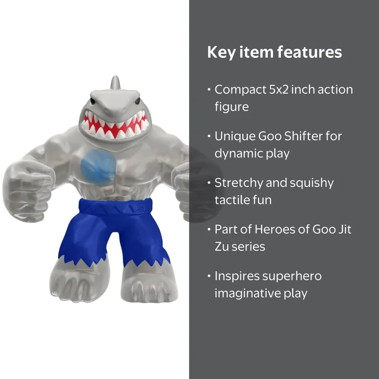 Goo Jit Zu Heroes DC Hero Shark Goo Shifter Action Figure, 5