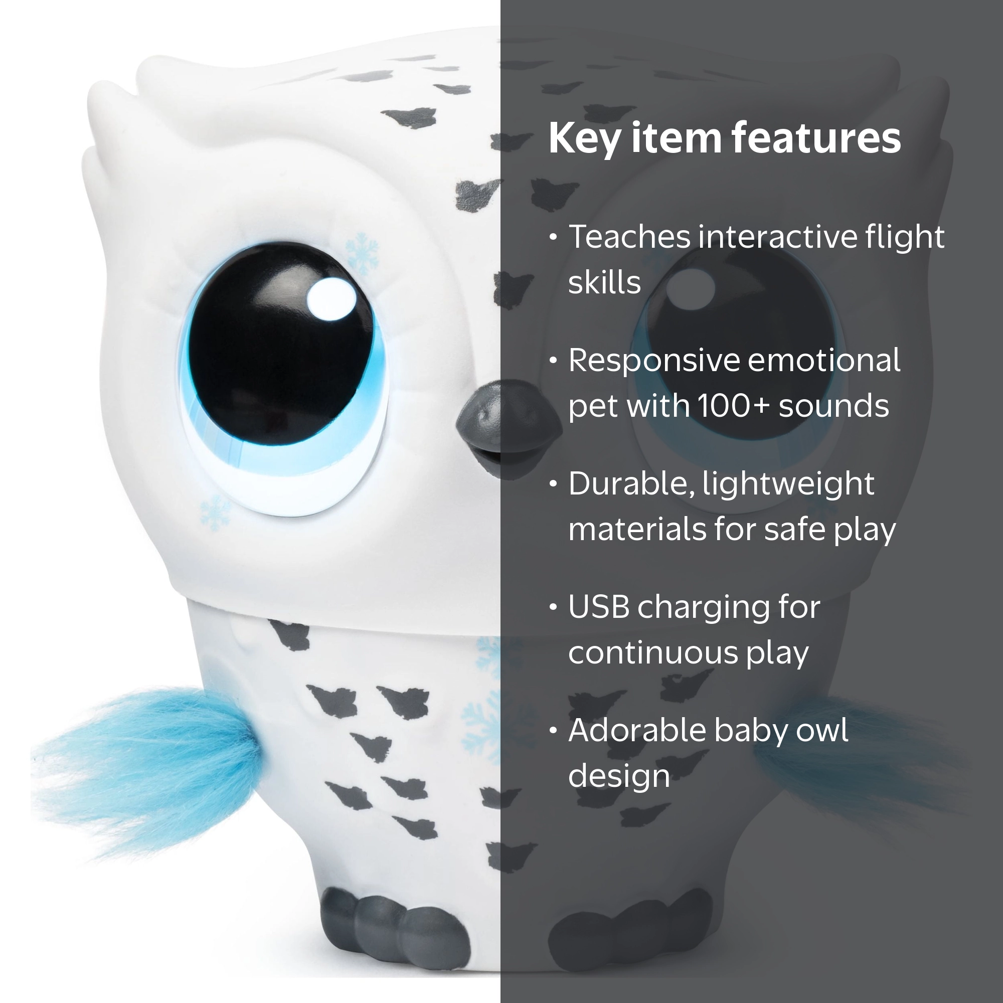 Owleez, Flying Baby Owl Interactive Toy with Lights and Sounds