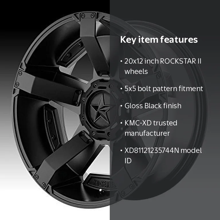 KMC-XD Wheels XD81121235744N XDWXD81121235744N 20X12 ROCKSTAR II