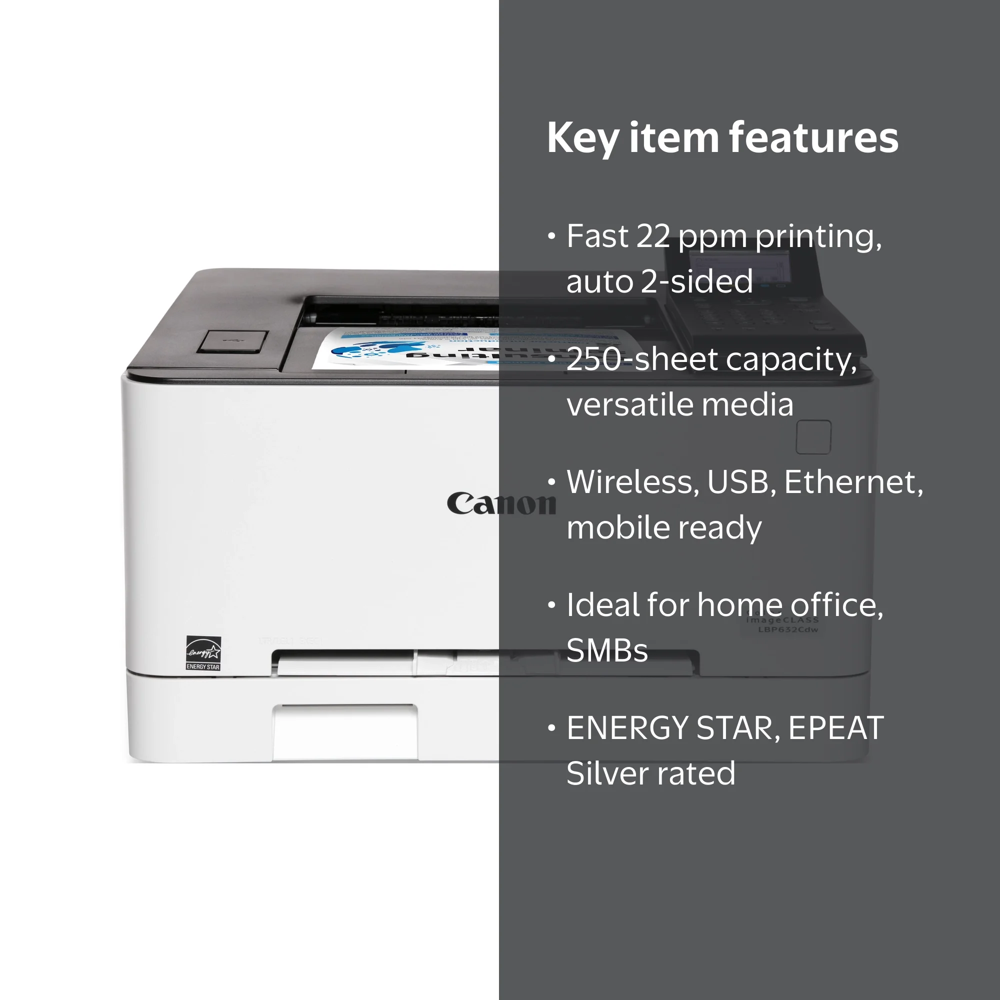 Canon Color imageCLASS LBP632Cdw, Wireless Duplex Laser Printer