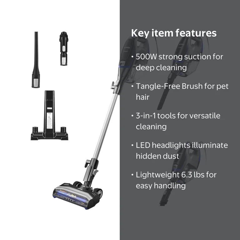 Eureka, Corded Stick Vacuum, NES520BL, Pet Hair Brush - Walmart.com