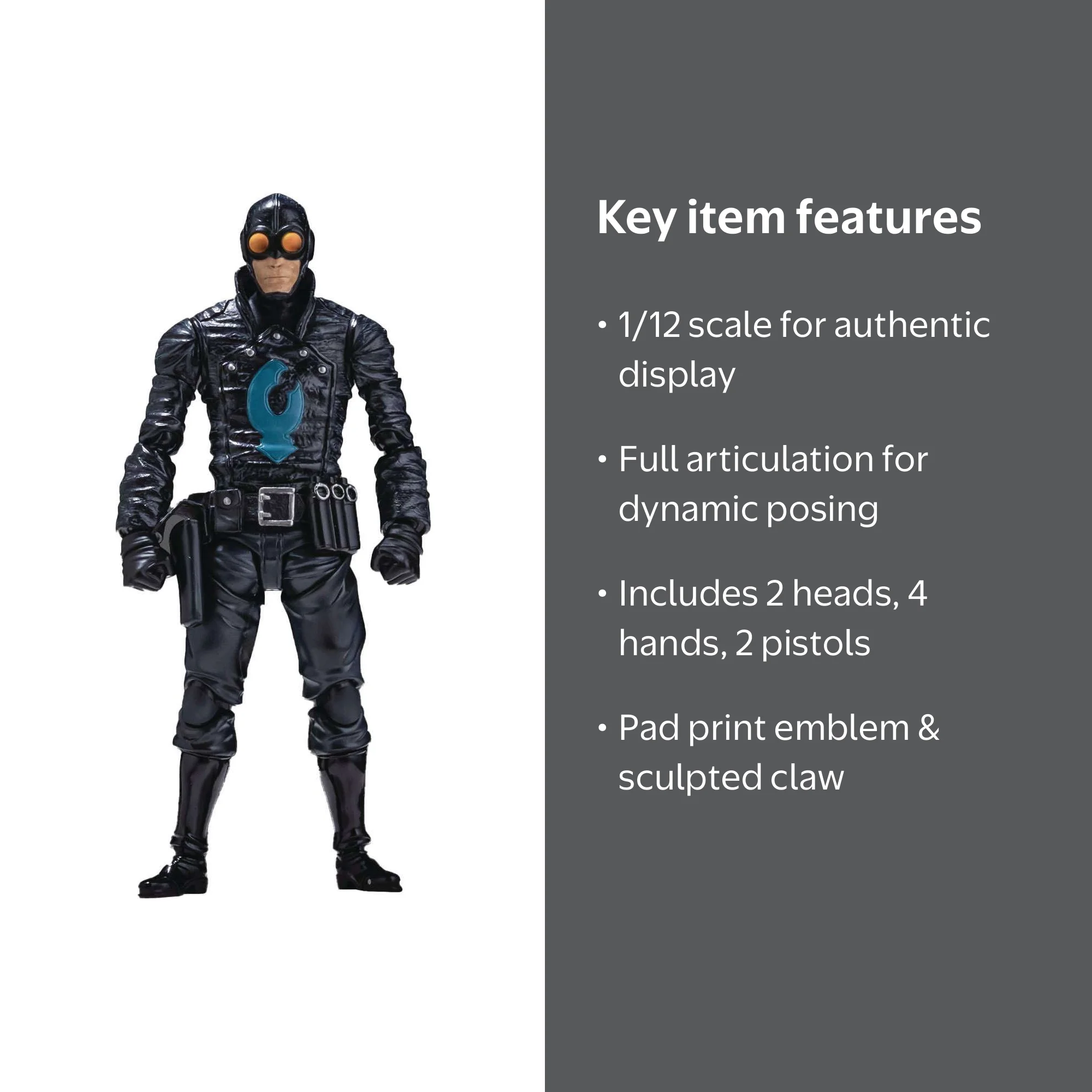 Hellboy Lobster Johnson 1/12 Scale Action Figure 1000 Toys