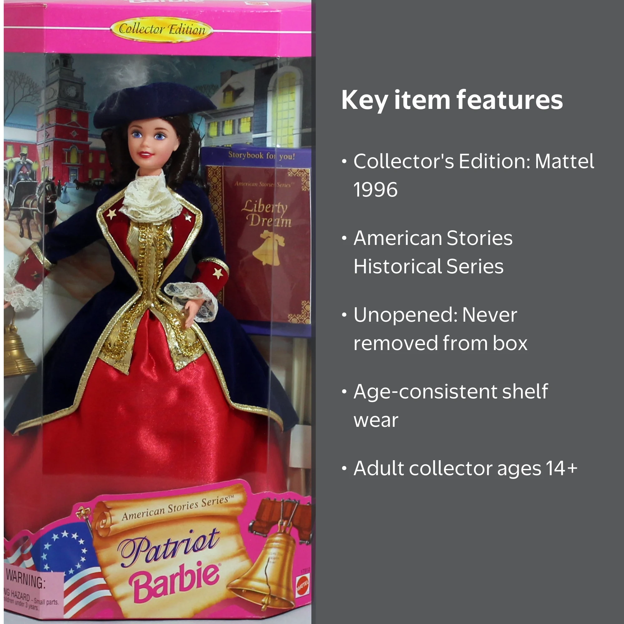 American Stories Series Patriot Barbie Doll Collector Edition 1996