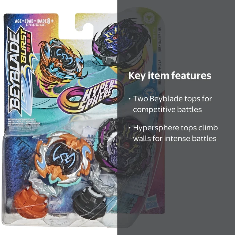 BLASTRACK ブレイザーツアー　170CM リーシュとシールのセット Beyblade Dusk Balkesh B5 and Artemis A5 Battling Tops - Walmart.com