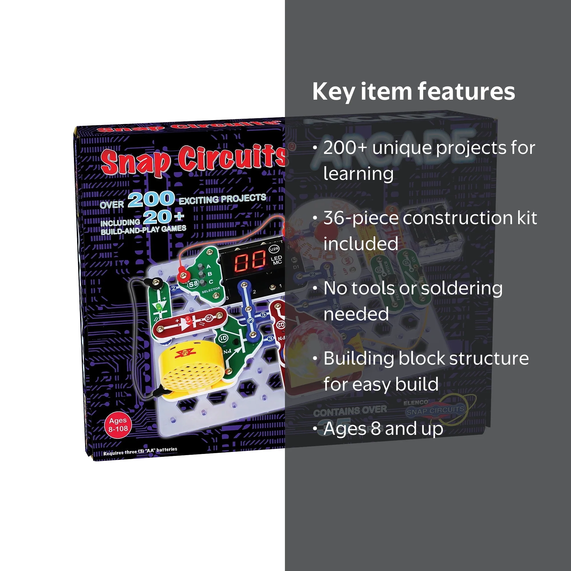 Snap Circuits Arcade | 200 Project Electronics Science Kit for
