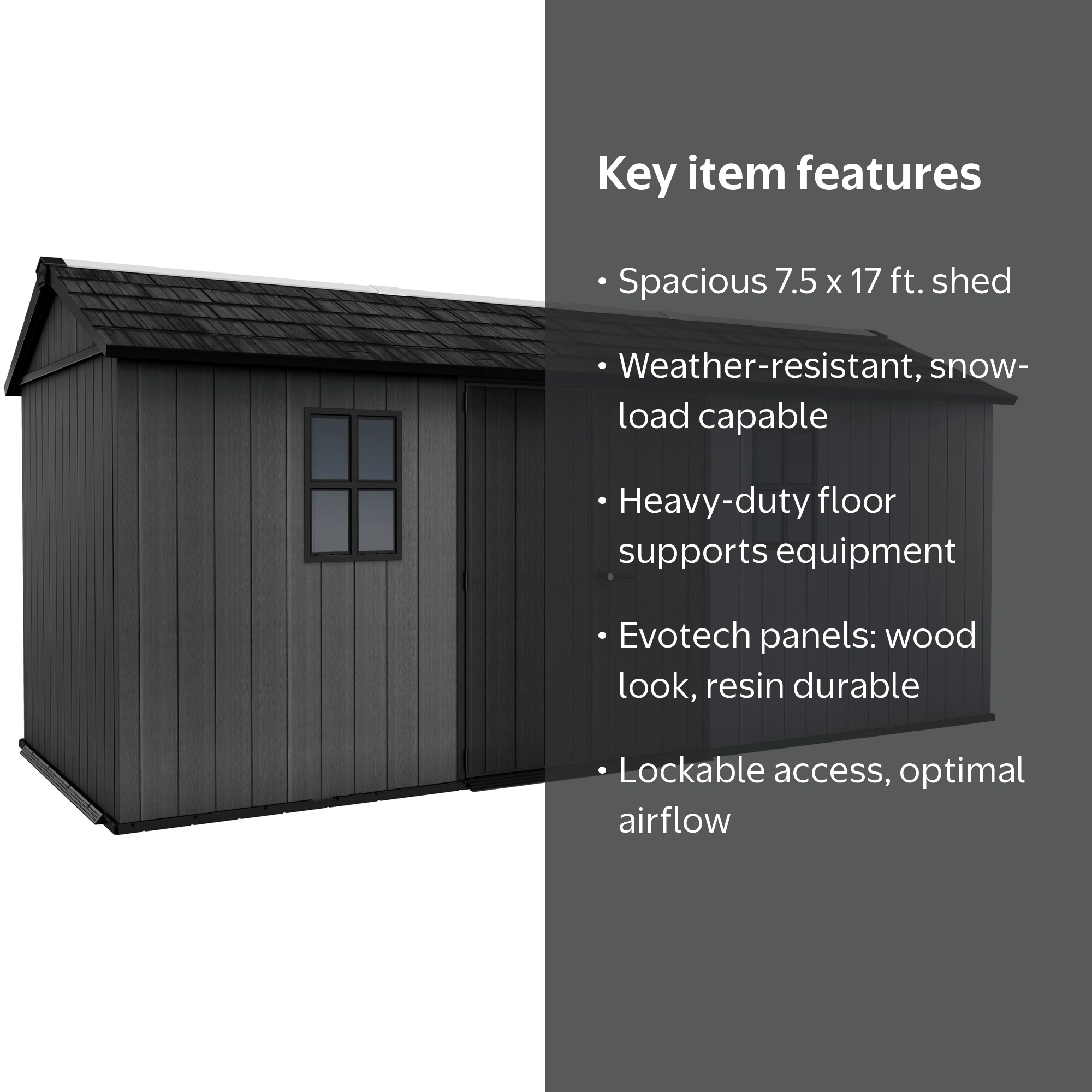 Keter Newton Plus 7.5x17 ft. Durable Resin Outdoor Storage Shed