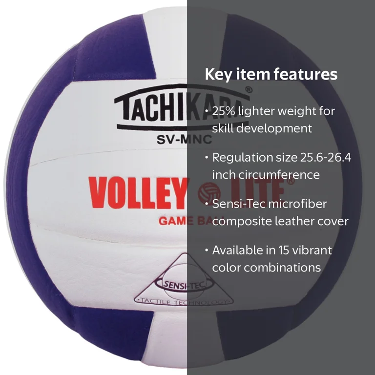 Tachikara Official Size Lightweight SVMNC Volley-Lite Volleyball