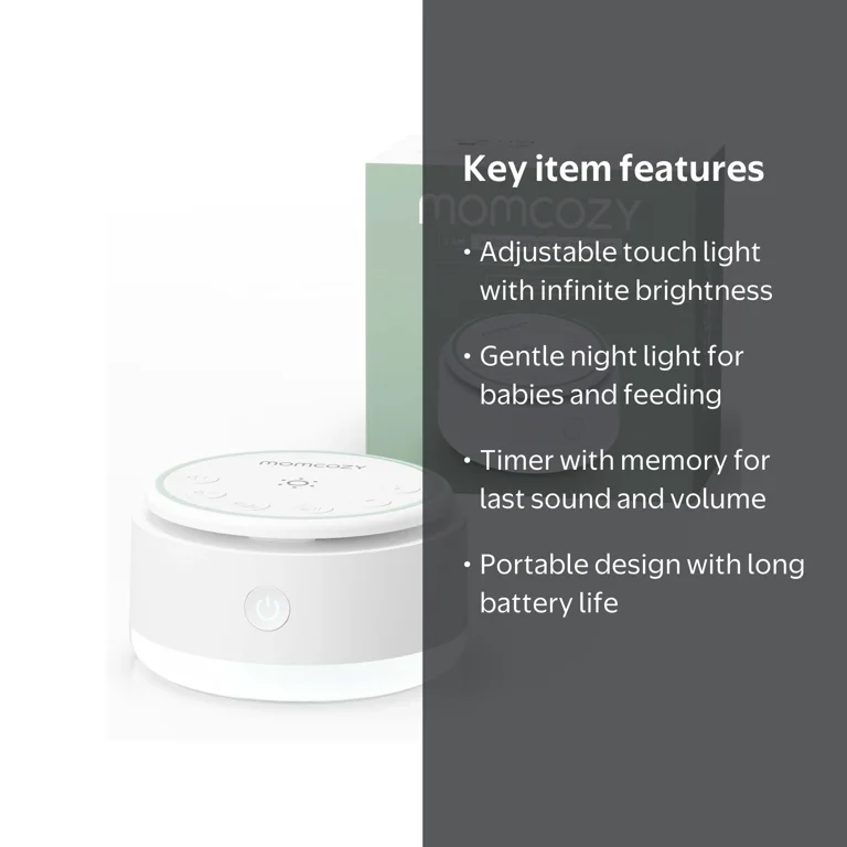 Momcozy White Noise Machine for Baby 20 Relaxing Sounds With Touch