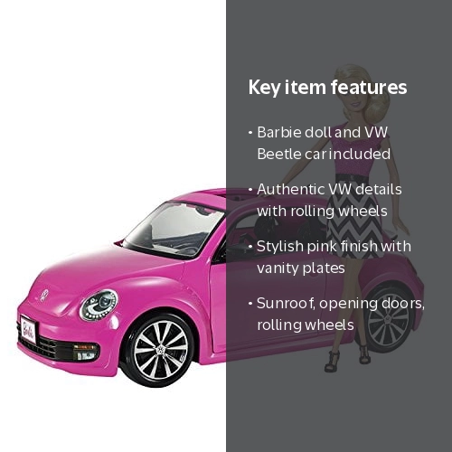 Barbie Volkswagen Beetle and Doll Playset - Walmart.com