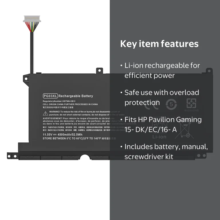 PG03XL Laptop Battery for HP Pavilion Gaming 15-DK 15-dk0020TX 15