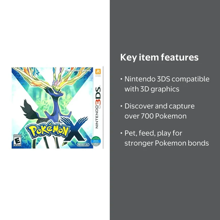 for Nintendo 3DS Pokemon X, World Edition, Kalos Region Adventure
