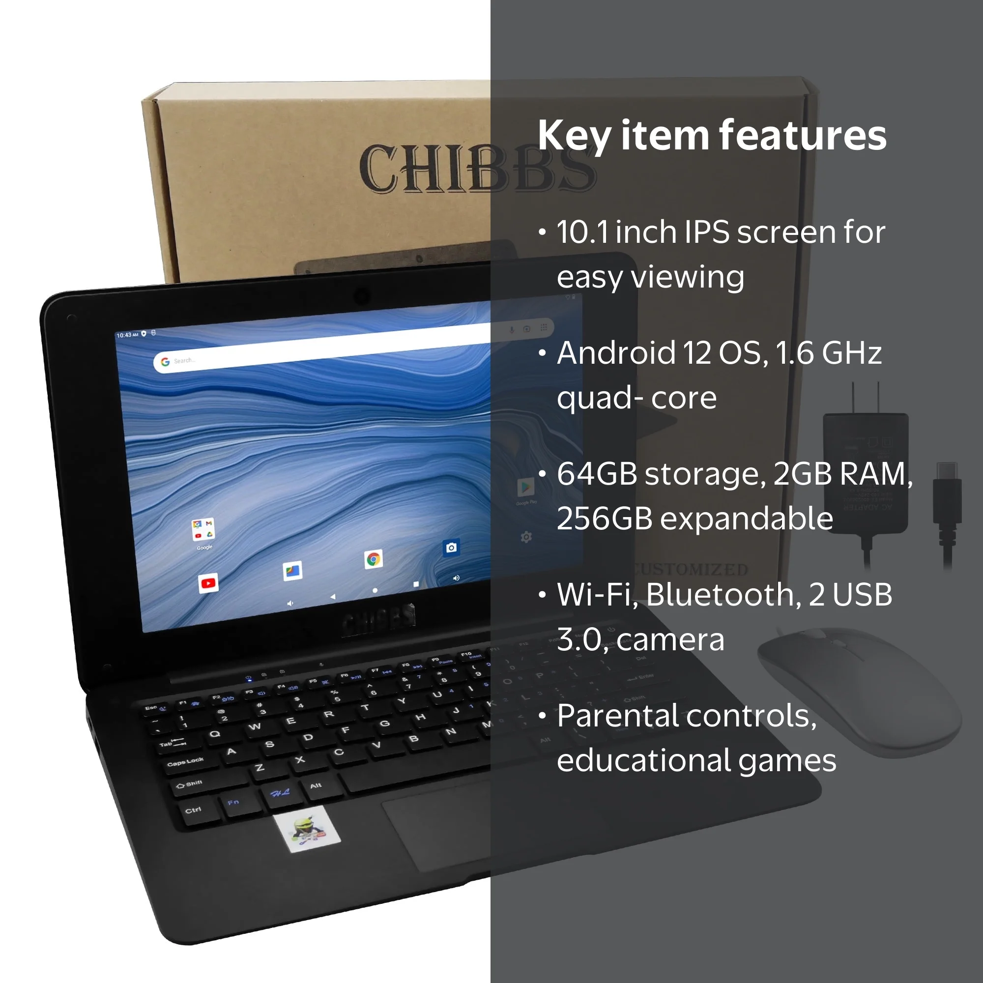 Windowsデスクトップ chachacha CHIBBS, Kids Laptop, 10.1