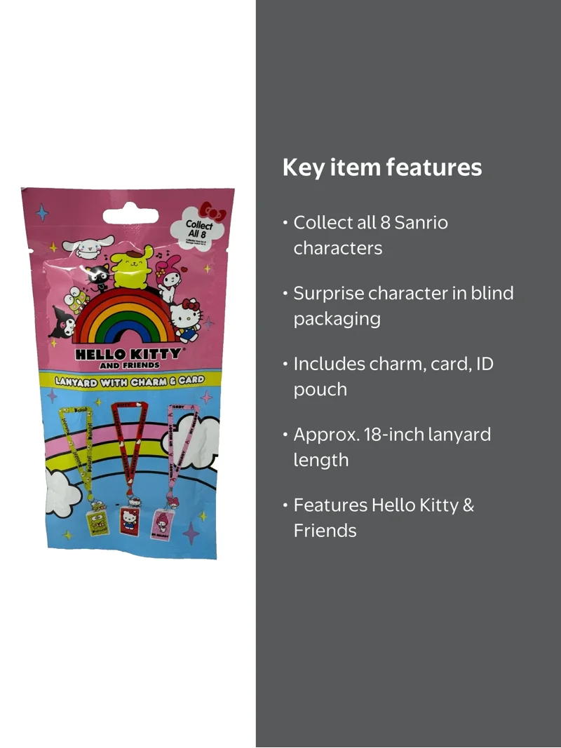 Hello Kitty & Friends Mystery Lanyard with Charm - 1 Random