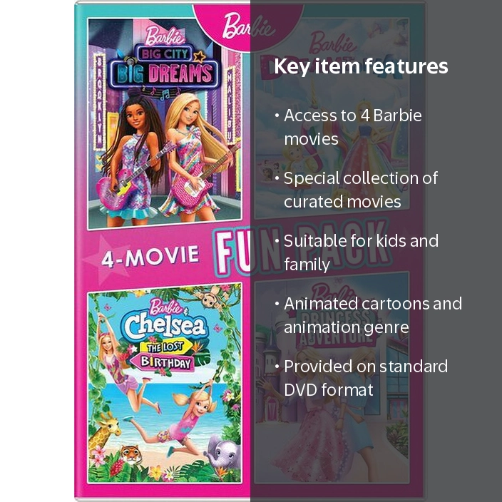 Barbie 4-Movie Fun Pack (DVD), NCircle, Kids & Family - Walmart.com