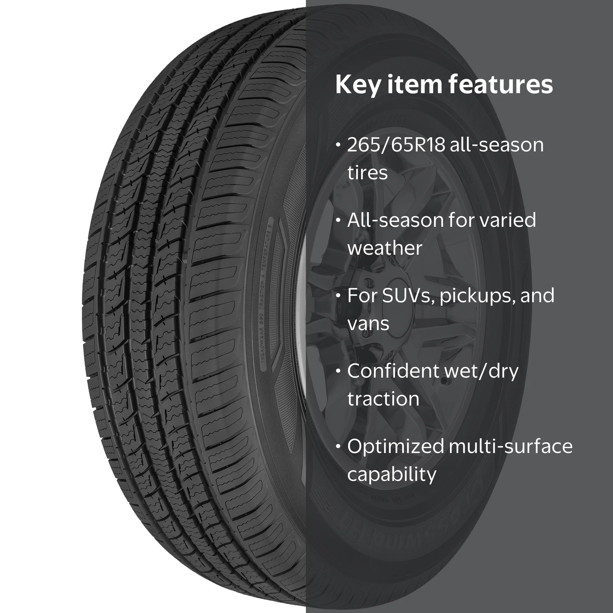 Crosswind HT2 All Season 265/65R18 114T Light Truck Tire - Walmart.com