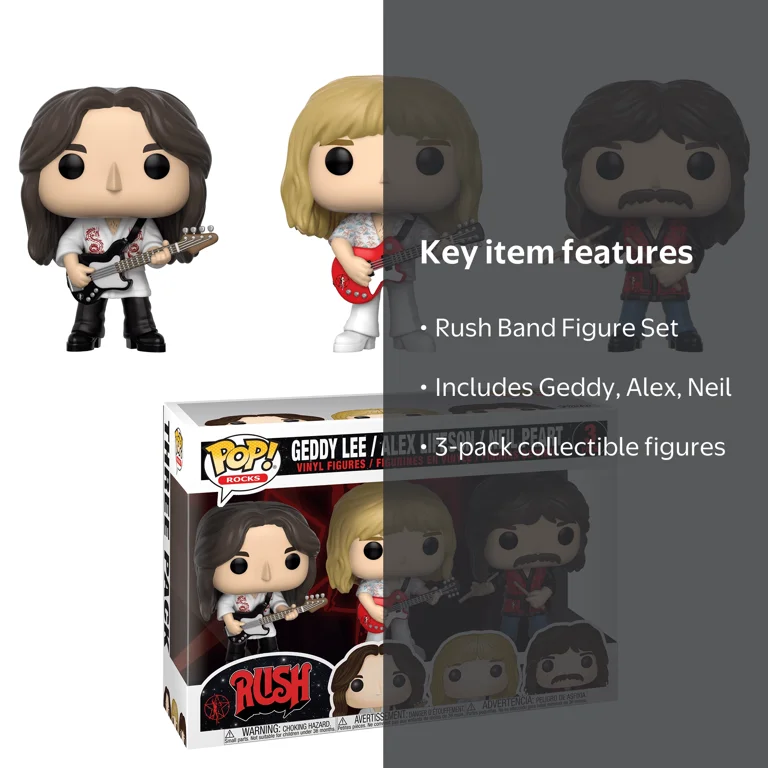 Funko POP! Rocks: Rush - 3PK - Geddy, Alex, Neil - Walmart.com