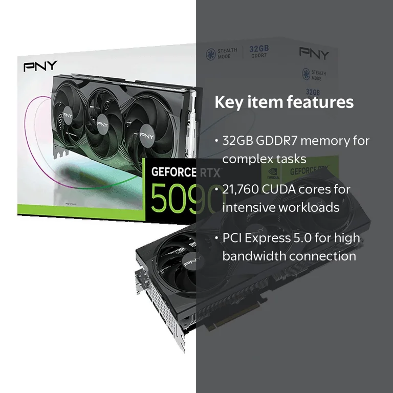 PNY VCG509032TFXPB1 NVIDIA GeForce RTX 5090 Triple Fan Graphics