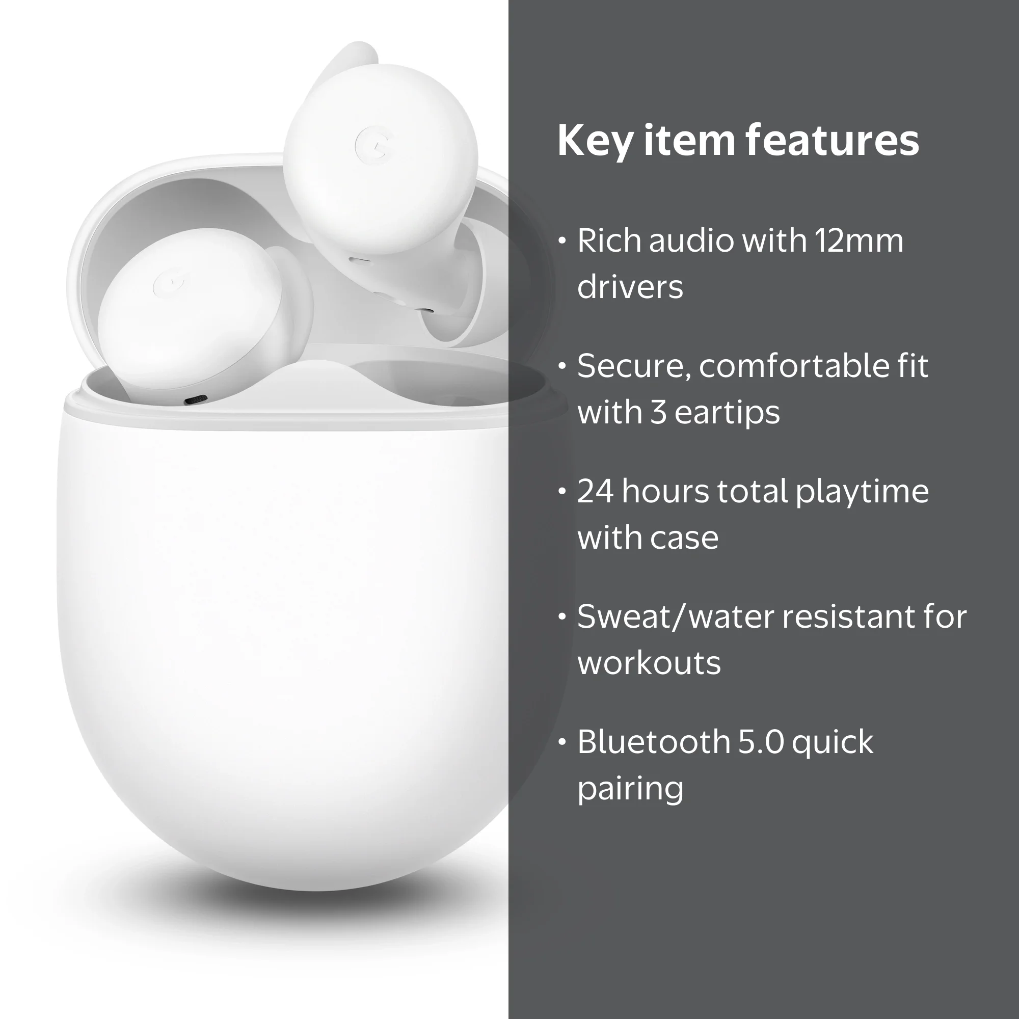 Google, Pixel Buds A-Series, Truly Wireless Earbuds, Bluetooth
