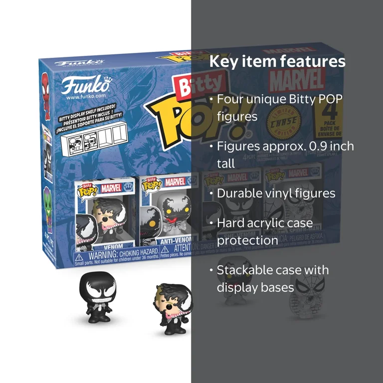 Funko Bitty POP: Spider-Man Venom 4-Pack, Vinyl Figures - Walmart.com