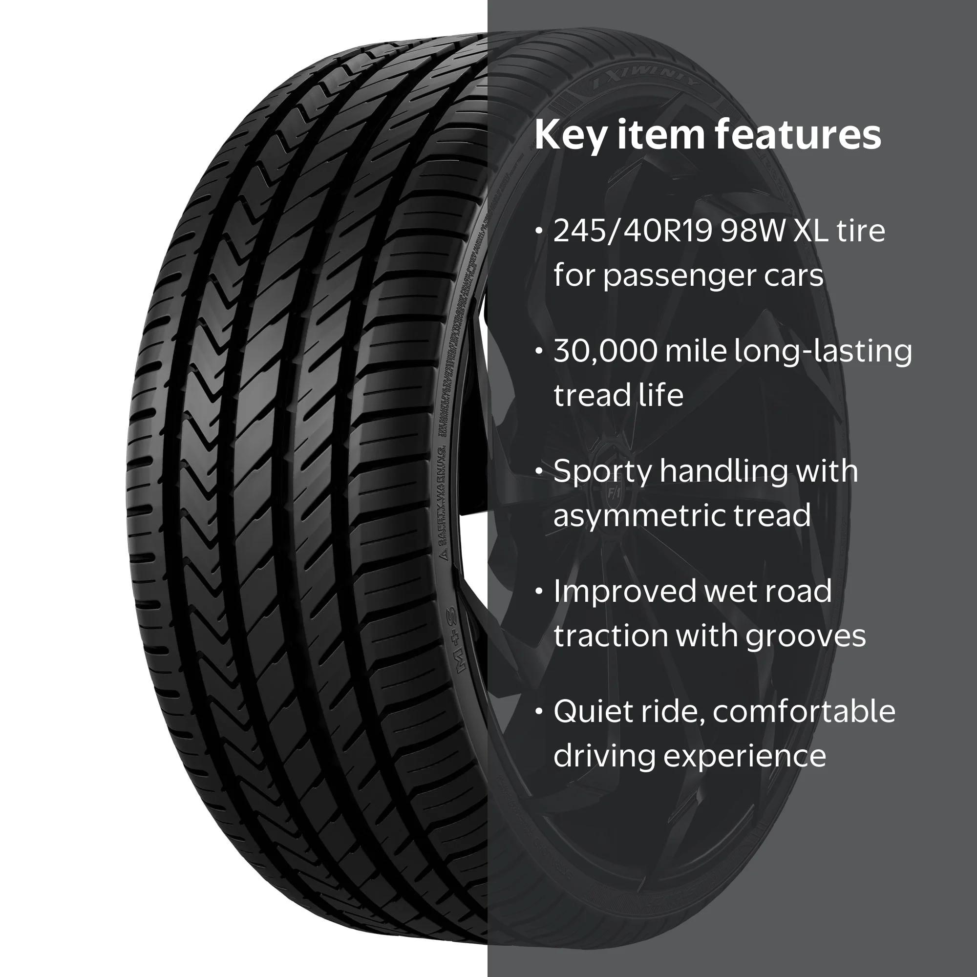 Lexani, Passenger Tire, 245/40R19 98W XL, Sporty Handling