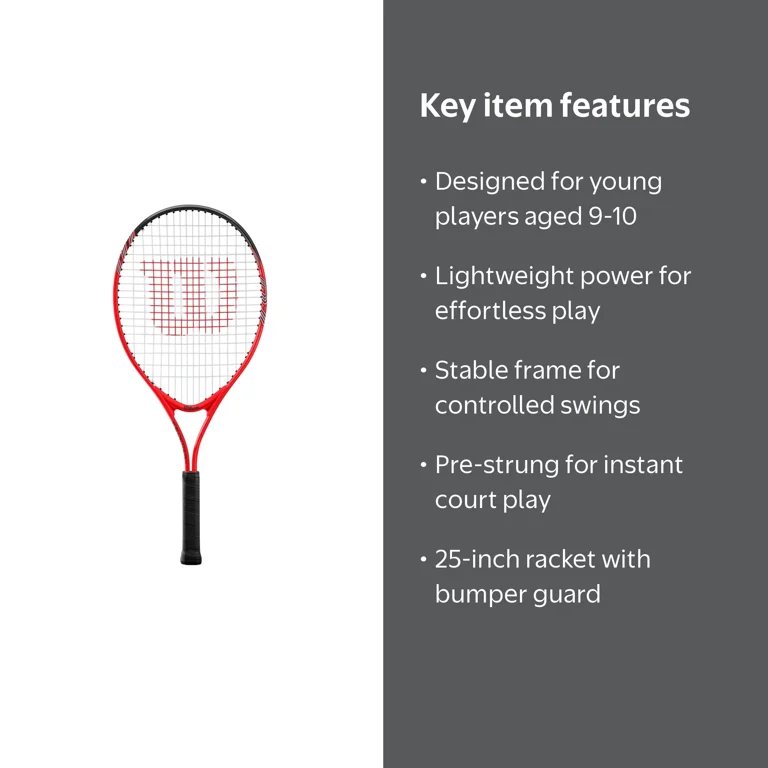 Wilson Roger Federer 25 Tennis Racket - Power & Stability