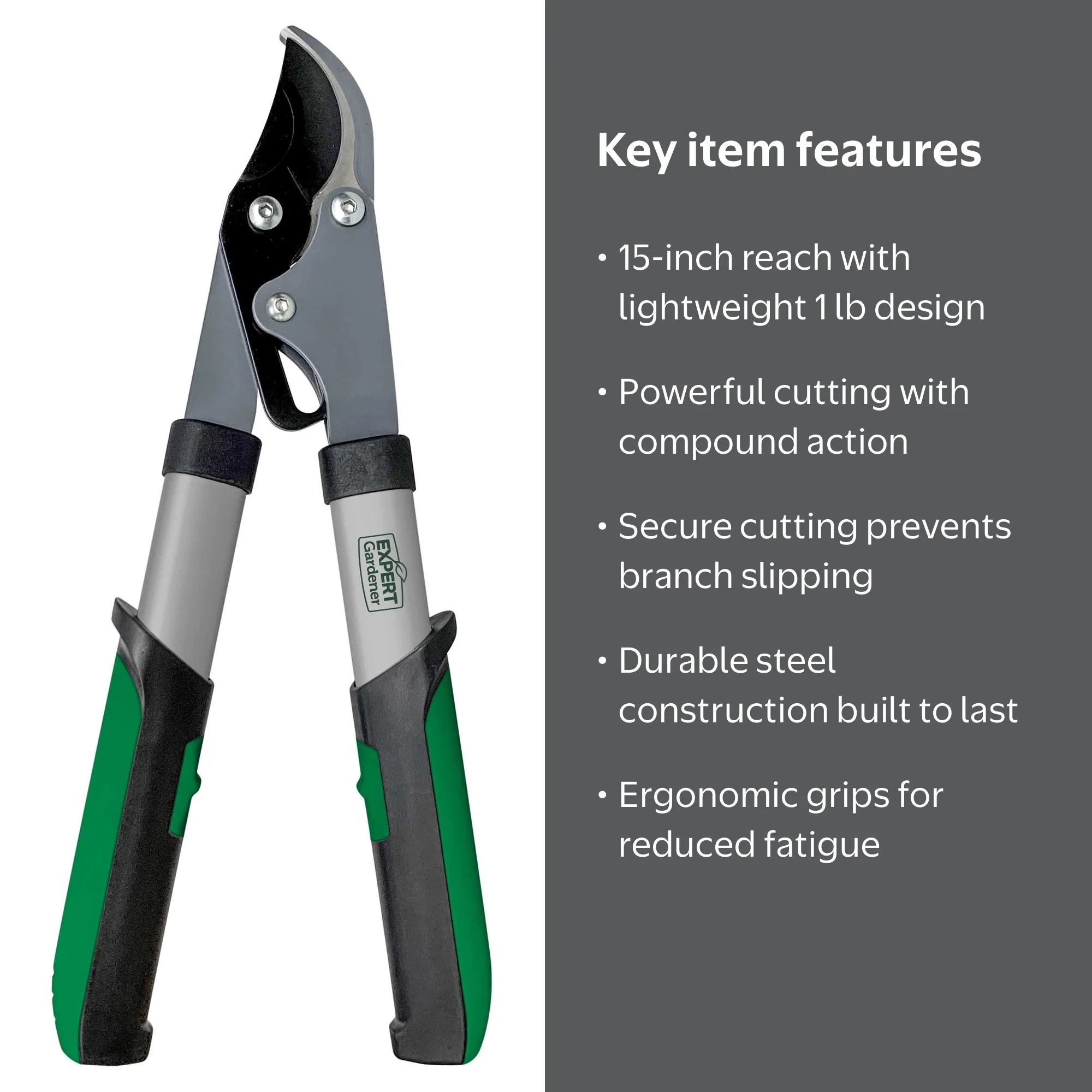 Expert Gardener 15-Inch Lopper, Lightweight and Durable with