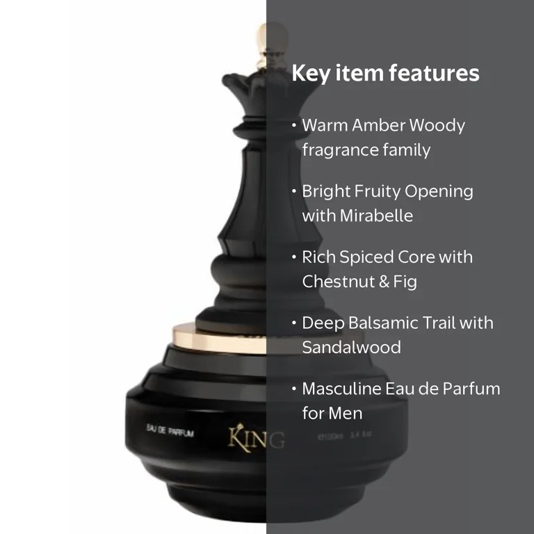 Armaf, Men's Checkmate King EDP Spray, 3.4 oz, Amber Woody