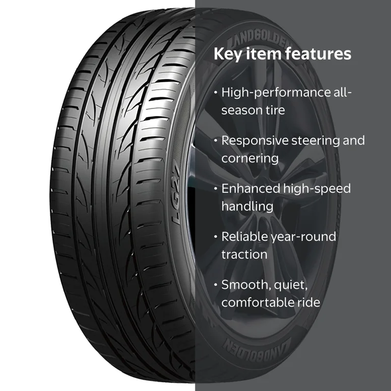 Landgolden, Passenger Tire, 215/45ZR18, All-Season, Black