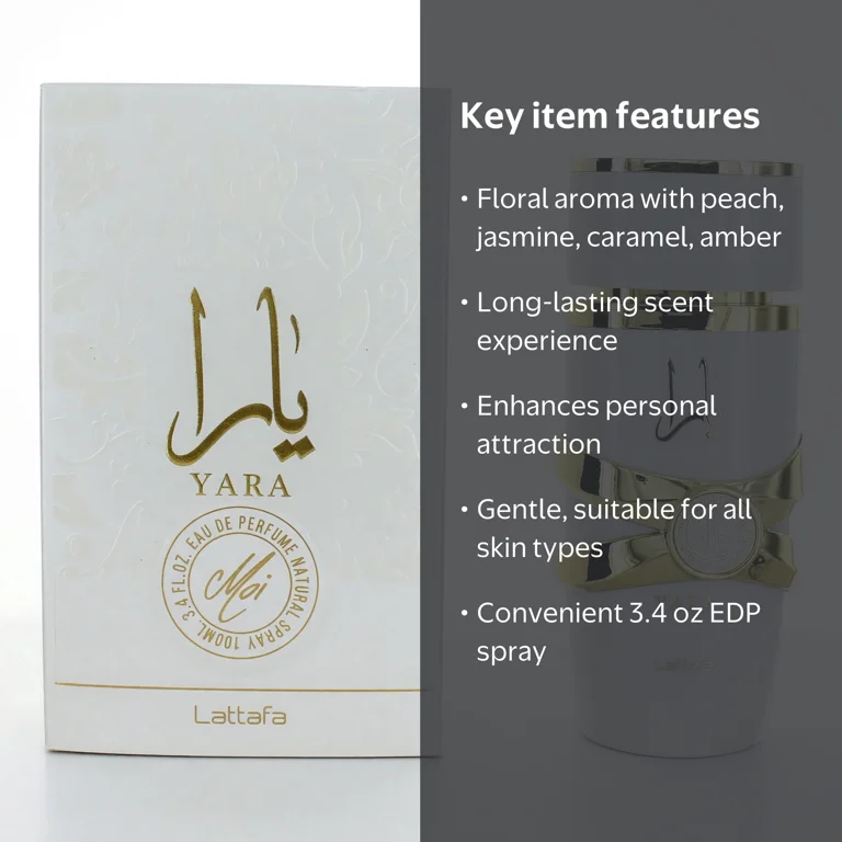 Lattafa, Yara Moi EDP Spray, 3.4 oz, Multicolor floral fragrance