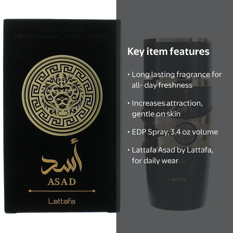 Lattafa Asad 3.4 oz EDP Spray Long Lasting Fragrance - Walmart.com