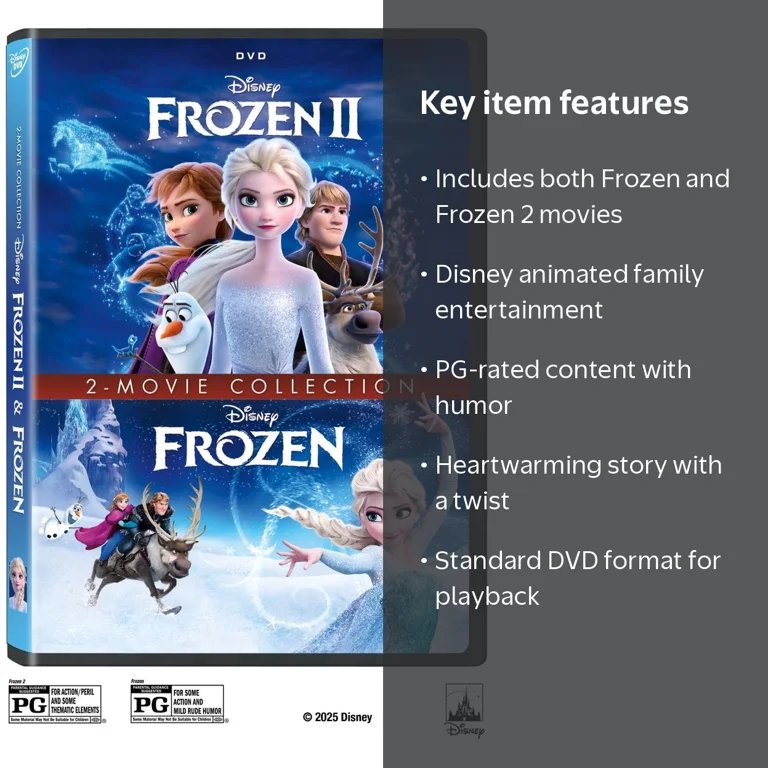 Frozen and Frozen 2, Double Feature (DVD) Disney, Animated