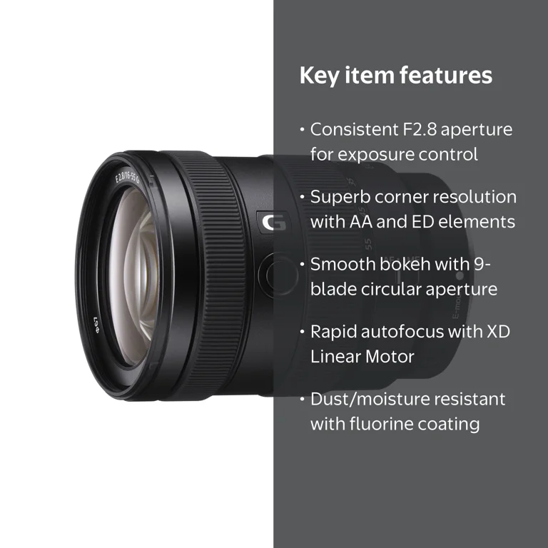 Free Shipping! Sony E 16-55mm F2.8 G Wide Angle Zoom Lens SEL1655G