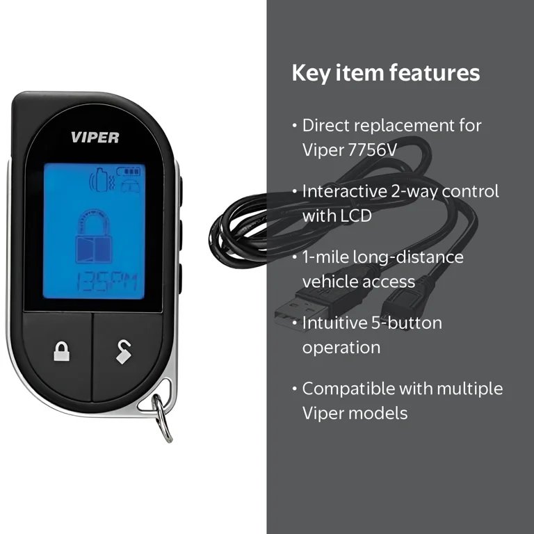 Viper 7756V 2-Way LCD Replacement Remote Control Transmitter with