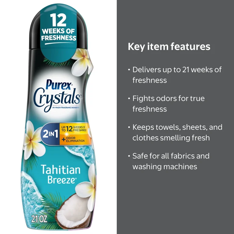 Fragrant Purex Crystals In-Wash Tahitian Breeze Scent Booster, 21