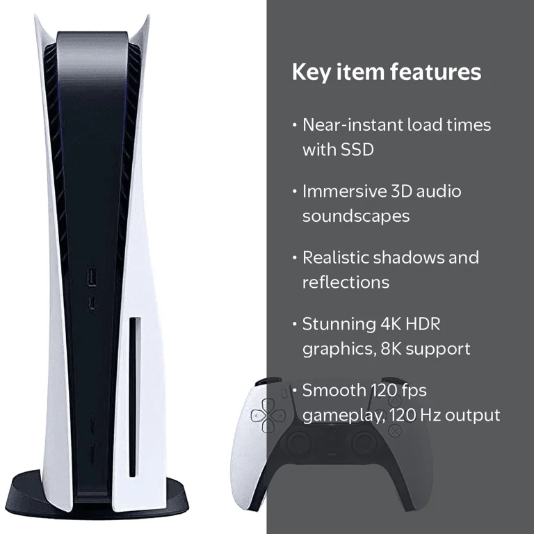 Sony, PlayStation 5 Video Game Console, White, Black - Walmart.com