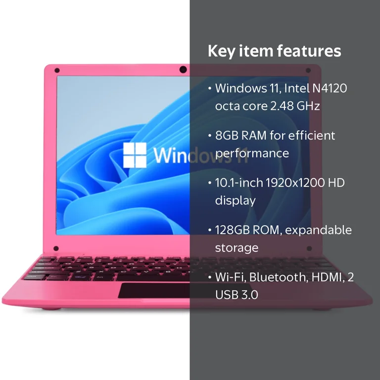 T&C 10 Inch Small Notebook, Windows 10, Intel Z-8350, 6GB RAM