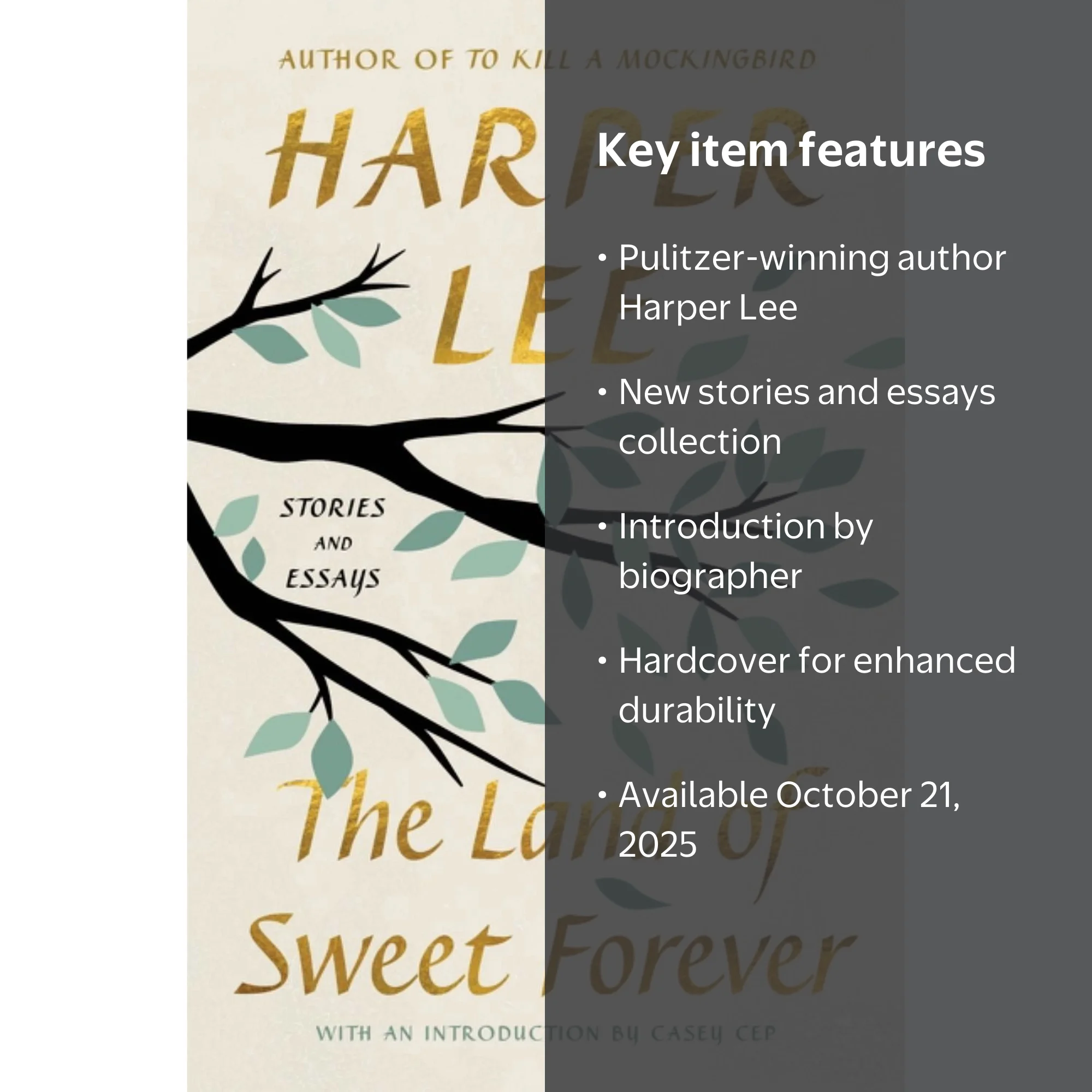 Harper Lee, Hardcover Book, The Land of Sweet Forever, Stories