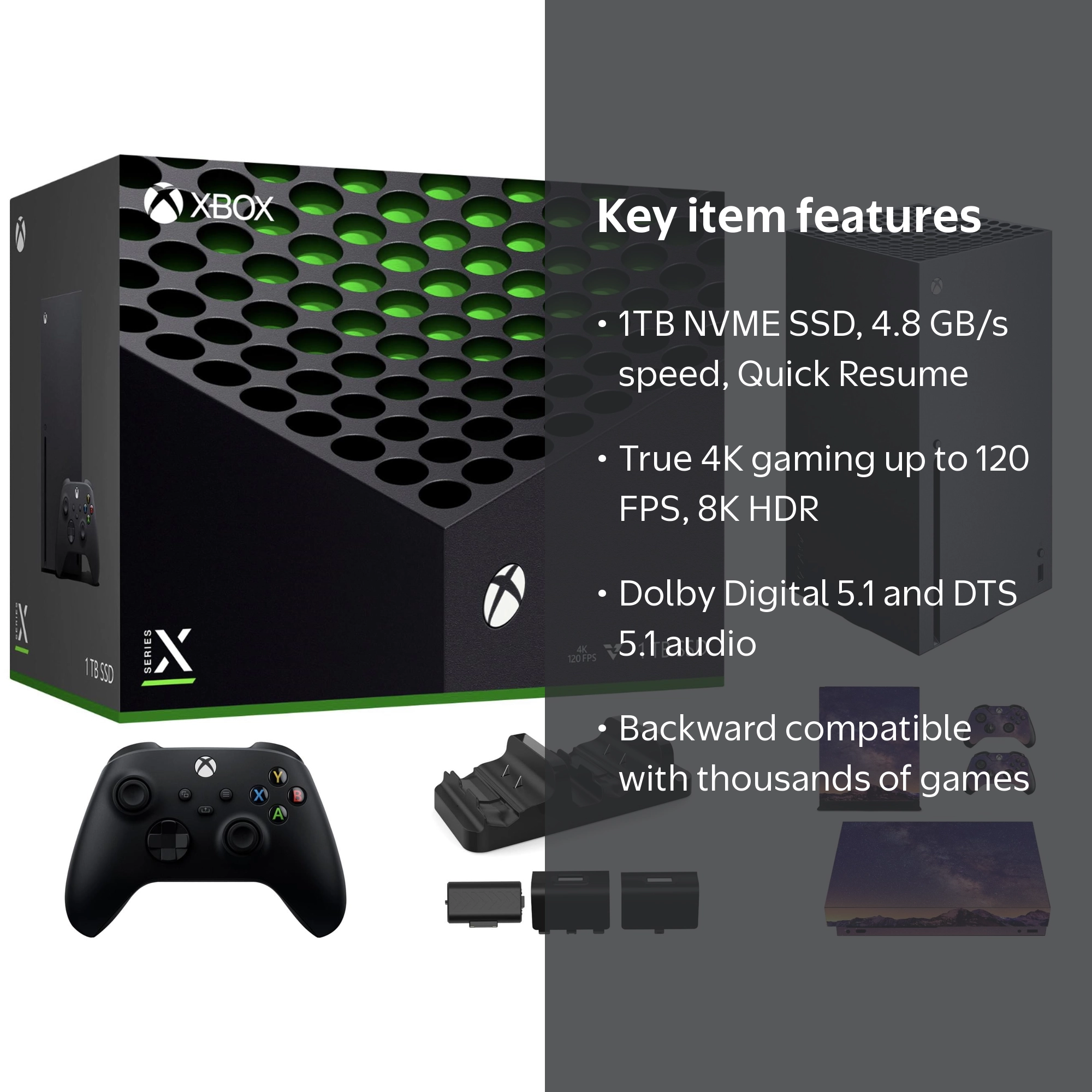 2023 Xbox Series X 1TB SSD Console with Wireless Controller, 16GB