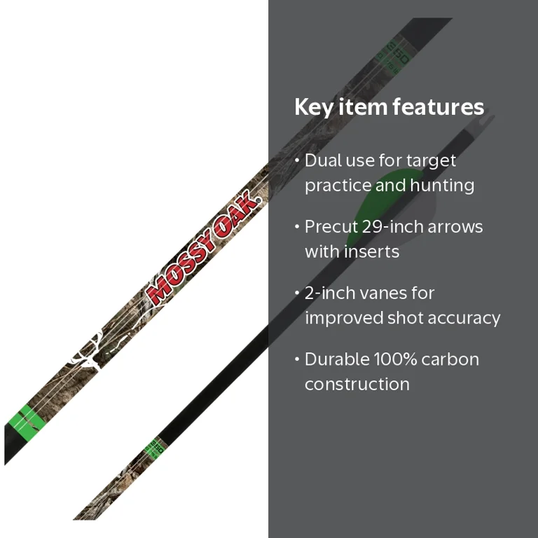 Killer Instinct Carbon Archery Arrow - Mossy Oak 350 Arrow
