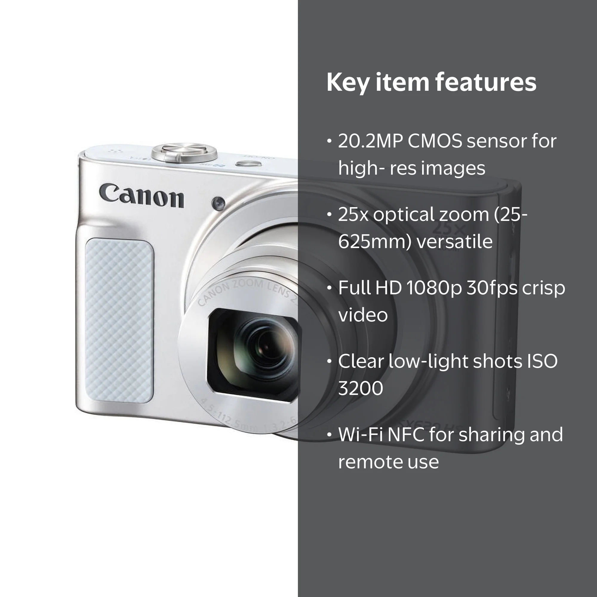 Canon PowerShot SX620 HS Point & Shoot Digital Camera with WiFi