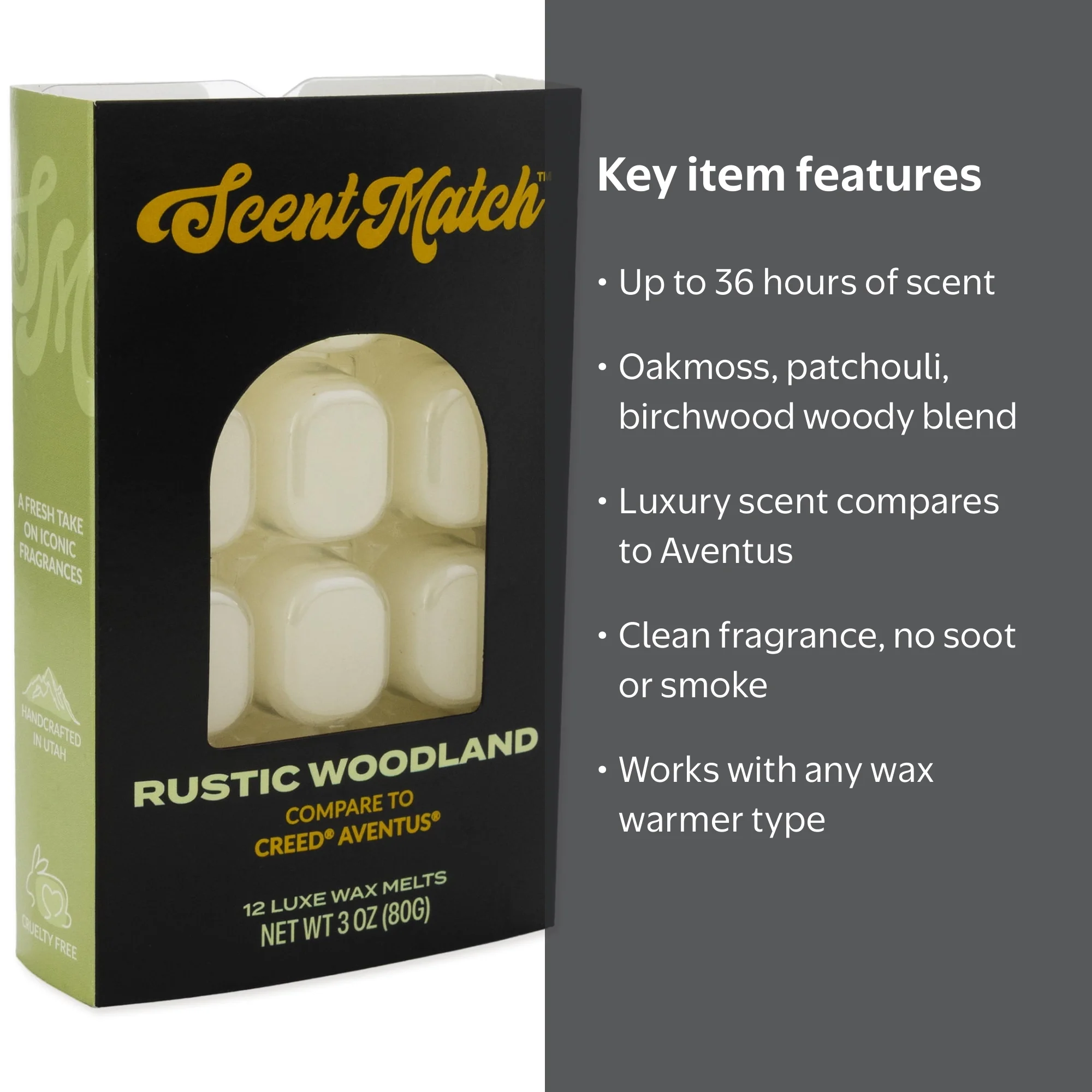 IllumiScents ScentMatch, 3 oz Wax Melts, Rustic Woodland (Compare