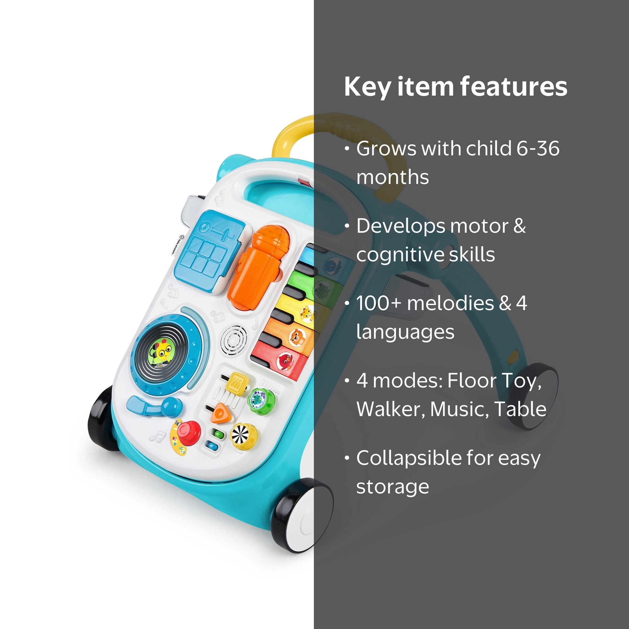 Baby Einstein Musical Mix ‚ÄòN Roll 4-in-1 Push Walker, Activity